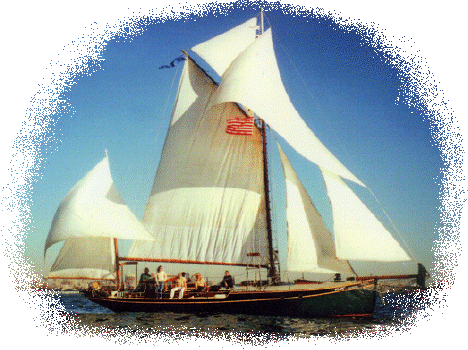 Welcom to the Klang II - Gaff-Rigged Yawl - Built in 1924 in Falmouth, England, Length, 48' on deck Beam, 12', Weight. 17.76 tons, Builder, W.E. Thomas, Baryard - Falmouth  Click to learn more about the Klang II and the Klang Association